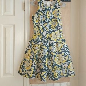 Spring green,yellow and white dress